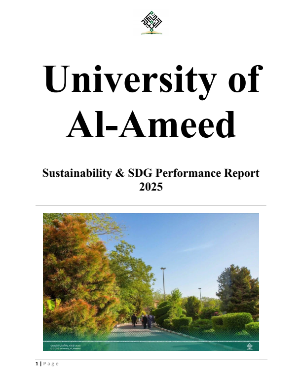 Sustainability & SDG Performance Report 2025